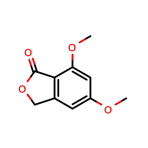 Chemical structure of 5,7-Dimethoxyisobenzofuran-1(3H)-one , CAS 3465-69-8, AChemBlock Y220945