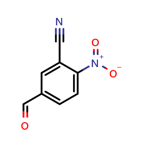 Chemical structure of 5-Formyl-2-nitrobenzonitrile , CAS 203179-02-6, AChemBlock Y220953
