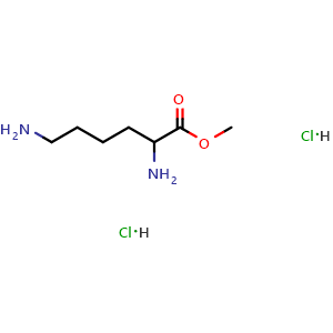 Chemical structure of DL-Lysine Methyl Ester Dihydrochloride , CAS 34015-48-0, AChemBlock Y220970