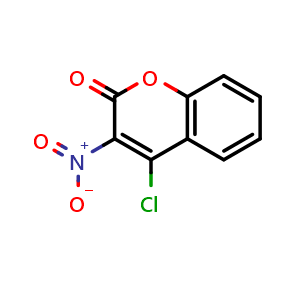 Chemical structure of 4-Chloro-3-nitrocoumarin , CAS 38464-20-9, AChemBlock Y220983