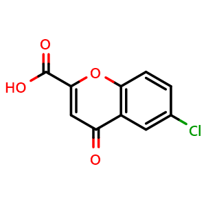 Chemical structure of 6-Chlorochromone-2-carboxylic acid , CAS 5006-45-1, AChemBlock Y220994