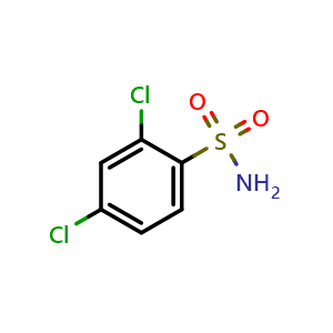 Chemical structure of 2,4-Dichlorobenzenesulfonamide , CAS 20532-15-4, AChemBlock Y220998