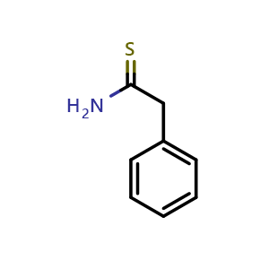 Chemical structure of 2-Phenylethanethioamide , CAS 645-54-5, AChemBlock Y220999