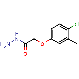 Chemical structure of 2-(4-Chloro-3-methylphenoxy)acetohydrazide , CAS 72293-68-6, AChemBlock Y221007