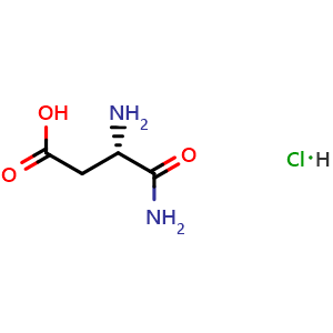 Chemical structure of (S)-3,4-diamino-4-oxobutanoic acid hydrochloride , CAS 57471-69-9, AChemBlock Y221013
