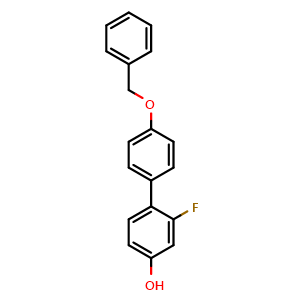 Chemical structure of 4-(4-Benzyloxyphenyl)-3-fluorophenol , CAS 1261982-07-3, AChemBlock Y221034