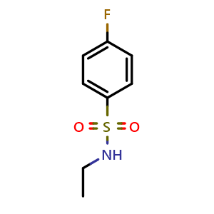 Chemical structure of N-Ethyl 4-fluorobenzenesulfonamide , CAS 383-48-2, AChemBlock Y221051