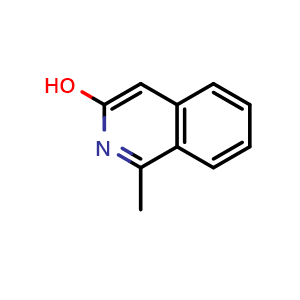 Chemical structure of 1-Methylisoquinolin-3-ol , CAS 16535-89-0, AChemBlock Y221063