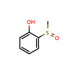 Chemical structure of 2-(Methylsulfinyl)phenol , CAS 1074-02-8, AChemBlock Y221074