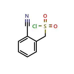 Chemical structure of (2-Cyanophenyl)methanesulfonyl chloride , CAS 51045-34-2, AChemBlock Y221075