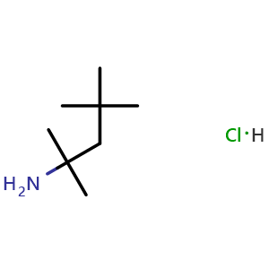 Chemical structure of 2,4,4-Trimethylpentan-2-amine Hydrochloride , CAS 58618-91-0, AChemBlock Y221084