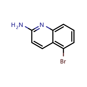 Chemical structure of 5-Bromoquinolin-2-amine , CAS 347146-12-7, AChemBlock Y221090