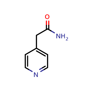 Chemical structure of 2-(Pyridin-4-yl)acetamide , CAS 39640-62-5, AChemBlock Y221103