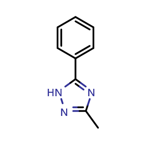 Chemical structure of 3-Methyl-5-phenyl-1h-1,2,4-triazole , CAS 3213-91-0, AChemBlock Y221110