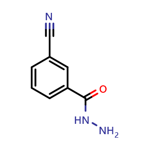 Chemical structure of 3-Cyanobenzohydrazide , CAS 19731-01-2, AChemBlock Y221112