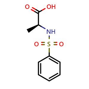 Chemical structure of (2s)-2-Benzenesulfonamidopropanoic acid , CAS 29268-18-6, AChemBlock Y221121