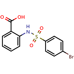 Chemical structure of 2-(4-Bromobenzenesulfonamido)benzoic acid , CAS 51012-29-4, AChemBlock Y221129