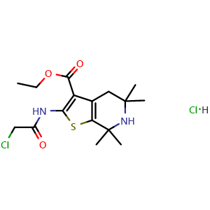 Ethyl 2-(2-chloroacetamido)-5,5,7,7-tetramethyl-4H,5H,6H,7H-thieno[2,3-c]pyridine-3-carboxylate hydrochloride