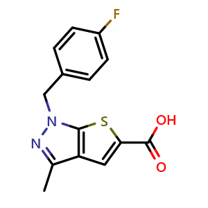 1-[(4-fluorophenyl)methyl]-3-methyl-1H-thieno[2,3-c]pyrazole-5-carboxylic acid
