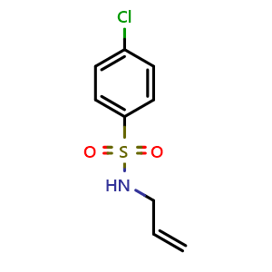 Chemical structure of 4-Chloro-N-2-propen-1-ylbenzenesulfonamide , CAS 830-42-2, AChemBlock Y221261