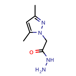 Chemical structure of 2-(3,5-Dimethyl-1h-pyrazol-1-yl)acetohydrazide , CAS 64019-58-5, AChemBlock Y221314