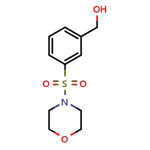 Chemical structure of [3-(morpholine-4-sulfonyl)phenyl]methanol , CAS 646071-55-8, AChemBlock Y221321