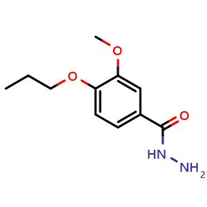 Chemical structure of 3-Methoxy-4-propoxybenzohydrazide , CAS 613656-74-9, AChemBlock Y221324