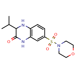 Chemical structure of 7-(Morpholine-4-sulfonyl)-3-(propan-2-yl)-1,2,3,4-tetrahydroquinoxalin-2-one , CAS 1007999-27-0, AChemBlock Y221340