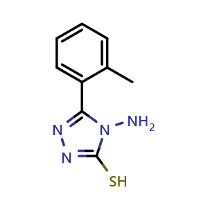 Chemical structure of 4-Amino-5-(2-methylphenyl)-4h-1,2,4-triazole-3-thiol , CAS 87239-95-0, AChemBlock Y221349