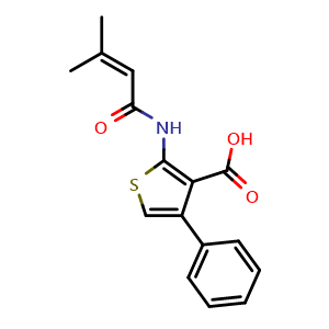 2-(3-Methylbut-2-enamido)-4-phenylthiophene-3-carboxylic acid
