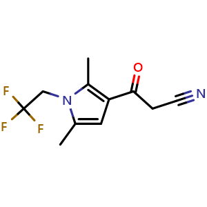 3-[2,5-dimethyl-1-(2,2,2-trifluoroethyl)-1h-pyrrol-3-yl]-3-oxopropanenitrile