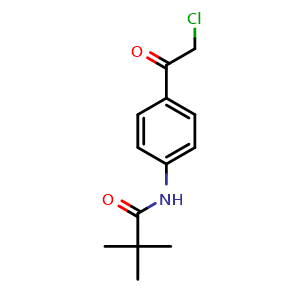 Chemical structure of n-[4-(2-chloroacetyl)phenyl]-2,2-dimethylpropanamide , CAS 795290-86-7, AChemBlock Y221420