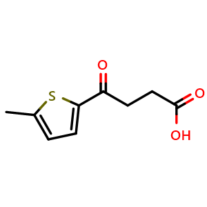 Chemical structure of 4-(5-Methylthiophen-2-yl)-4-oxobutanoic acid , CAS 22988-52-9, AChemBlock Y221445