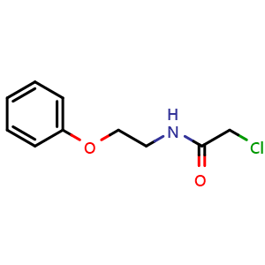 Chemical structure of 2-Chloro-n-(2-phenoxyethyl)acetamide , CAS 90869-70-8, AChemBlock Y221456