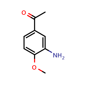 Chemical structure of 1-(3-Amino-4-methoxyphenyl)ethanone , CAS 6318-64-5, AChemBlock Y221462