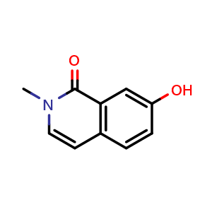 Chemical structure of 7-Hydroxy-2-methylisoquinolin-1(2H)-one , CAS 1888837-85-1, AChemBlock Y221463