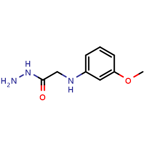 Chemical structure of 2-[(3-methoxyphenyl)amino]acetohydrazide , CAS 790272-10-5, AChemBlock Y221471