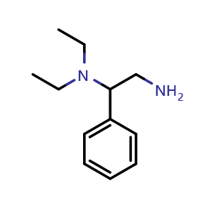 Chemical structure of (2-Amino-1-phenylethyl)diethylamine , CAS 31788-97-3, AChemBlock Y221488