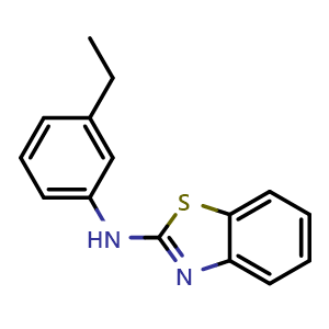 Chemical structure of n-(3-Ethylphenyl)-1,3-benzothiazol-2-amine , CAS 852399-60-1, AChemBlock Y221525