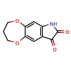 Chemical structure of 2h,3h,4h,7h,8h,9h-[1,4]dioxepino[2,3-f]indole-8,9-dione , CAS 847837-43-8, AChemBlock Y221565