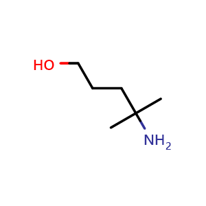 Chemical structure of 4-Amino-4-methylpentan-1-ol , CAS 85054-53-1, AChemBlock Y221582