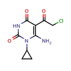 6-Amino-5-(2-chloroacetyl)-1-cyclopropyl-1,2,3,4-tetrahydropyrimidine-2,4-dione