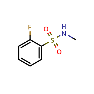 Chemical structure of 2-Fluoro-N-methylbenzene-1-sulfonamide , CAS 851169-58-9, AChemBlock Y221619