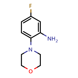 Chemical structure of 5-Fluoro-2-(morpholin-4-yl)aniline , CAS 144187-44-0, AChemBlock Y221668