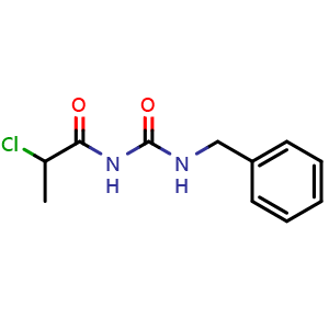 Chemical structure of 1-Benzyl-3-(2-chloropropanoyl)urea , CAS 879361-72-5, AChemBlock Y221686