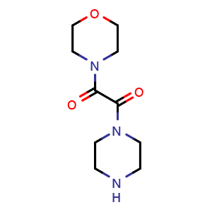 Chemical structure of 1-(Morpholin-4-yl)-2-(piperazin-1-yl)ethane-1,2-dione , CAS 875164-29-7, AChemBlock Y221692