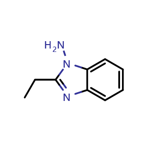 Chemical structure of 2-Ethyl-1h-1,3-benzodiazol-1-amine , CAS 90559-02-7, AChemBlock Y221696