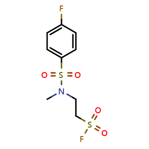 Chemical structure of 2-(n-Methyl4-fluorobenzenesulfonamido)ethane-1-sulfonyl fluoride , CAS 877964-15-3, AChemBlock Y221702