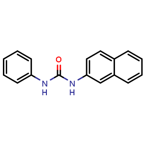 Chemical structure of 1-(Naphthalen-2-yl)-3-phenylurea , CAS 6299-42-9, AChemBlock Y221707
