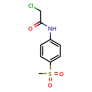 Chemical structure of 2-Chloro-n-(4-methanesulfonylphenyl)acetamide , CAS 572882-25-8, AChemBlock Y221715